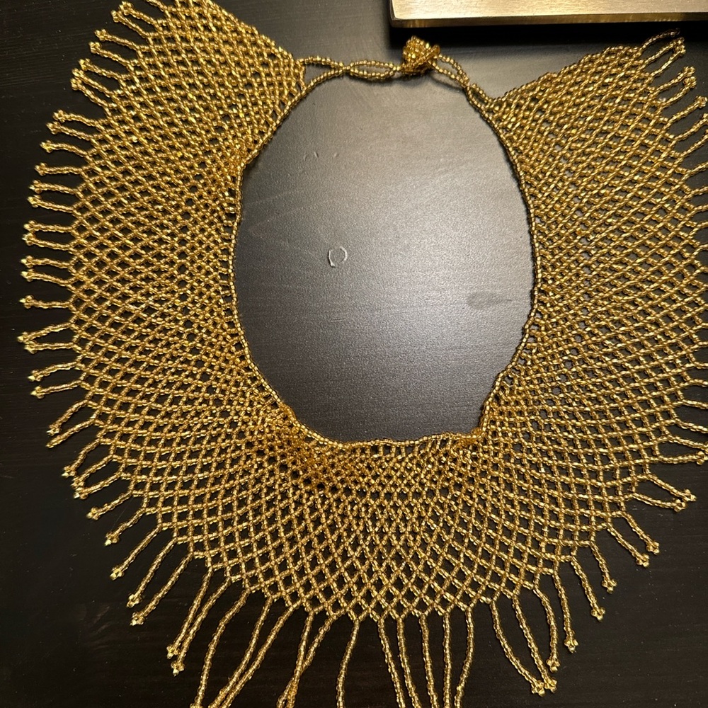 Elegant Gold Beaded Necklace